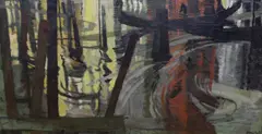 Moods and Reflections by Peter Berrisford, 1959, oil on board, sold Oct 2022