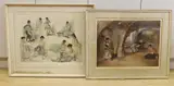 Studies of models and Figures in a granary, both signed, largest 48 x 63cm by William Russell Flint, print (other), sold Oct 2022