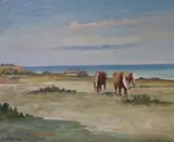 The island of Oland by Lage Carlsson, oil on canvas, offered Aug 2022
