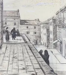 Makarischa by Clifford Eric Martin Hall, charcoal on paper, offered Aug 2022