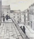 Makarischa by Clifford Eric Martin Hall, charcoal on paper, offered Aug 2022