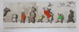 Coloured etching by Arthur Boris Klein, etching, sold Aug 2022