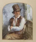 Portrait of a country gentleman by James Drummond, 1866, watercolour, sold Aug 2022