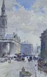 St Martin in the Fields by Charles James Lauder, watercolour, sold Aug 2022