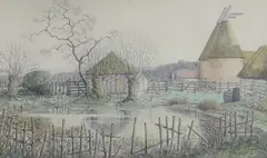 Bulls Farm, Rolvenden by Sydney Maiden, 1948, watercolour, sold Aug 2022