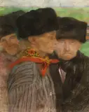 Study of three Dutchmen by Geneviève Granger, pastel on paper, sold Aug 2022