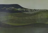 Downland scene by Robert Tavener, screenprint, sold Aug 2022