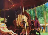 Carters Steam Fair, Hornsey, London by Terence Howe, oil on canvas, sold Aug 2022