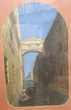 Venetian canal scene by Charles Vacher, 1847, watercolour, sold Aug 2022