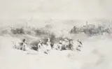 The Picnic by Sidney Tushingham, etching, offered Aug 2022