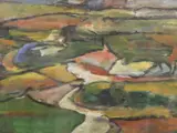 Towards Ashdown Forest by Thurston Hopkins, oil on paper, sold Aug 2022