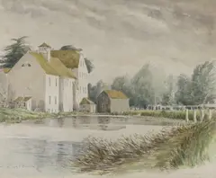 Hambledon Mill by Sydney Maiden, 1946, watercolour, offered Aug 2022