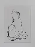 Study of a cat by Julian Dyson, lithograph, sold Aug 2022