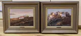 Mediterranean villas by Takis Moraitis, oil, sold Aug 2022