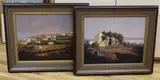 Mediterranean landscapes by Takis Moraitis, oil, sold Aug 2022
