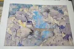 A folio of assorted watercolours by Michael Cadman, watercolor, sold Aug 2022