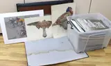Folio of assorted watercolours and by Michael Lawrence Cadman, pastel, sold Aug 2022