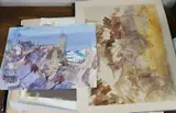 London by Michael Lawrence Cadman, watercolor, sold Aug 2022