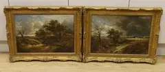 Rural scenes by Joseph Thors, oil, sold Jul 2022