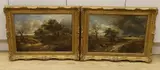 Rural scenes by Joseph Thors, oil, sold Jul 2022