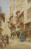 Derb el Ahmar, Cairo by Walter Tyndale, watercolour, sold Jul 2022