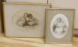 Studies of Robert Baden-Powells siblings by Karl Hartmann, pencil, sold Jul 2022