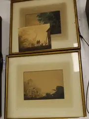 Harbour scenes by William Payne, watercolor, sold Jul 2022