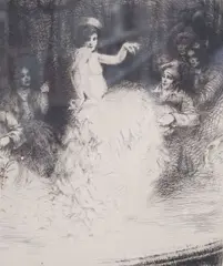Drypoint etching by Arthur William Heintzelman, etching, sold Jul 2022