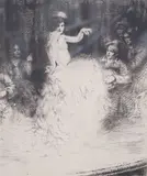 Drypoint etching by Arthur William Heintzelman, etching, sold Jul 2022