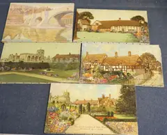 Village scenes by Godwin Bennett, oil, offered Jul 2022