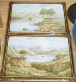 Derwent water and Ullswater by Charles A. Bool, watercolor, offered Jul 2022