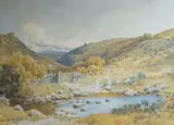 Bilstone Cleave, Dartmoor by Arthur Suker, watercolour, sold Jul 2022