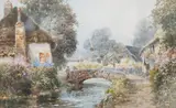 View at Gittesham by Walter H. Sweet, watercolour, sold Jul 2022