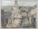 Waterhouse, Membury, Devon, pen and watercolour by Frederick William Baldwin, 1947, watercolour, sold Jul 2022
