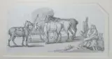 Wagon and horses by Paul Sandby, pencil and grey, offered Jul 2022