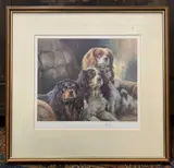 A trio of spaniels by Nick Cawston, 1992, print (other), offered Dec 2022