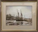 Winter Pin Mill by Margaret Glass, pastel, sold Nov 2022