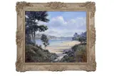 Mill Bay - Salcombe by Colin W. Burns, oil on board, sold Nov 2022