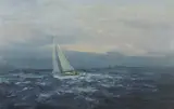 Griffin II' on verso by Jack Cox, oil on board, sold Nov 2022