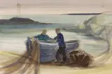 Fisherman by Peter Francis Campbell, watercolour, sold Nov 2022