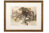 The Ferry, Norwich by Edmund John Niemann, watercolour, offered Nov 2022