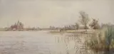 Oulton Broad by Stephen Batchelder, watercolour, sold Nov 2022