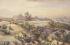 Mousehold by Stephen John Batchelder, watercolour, sold Nov 2022