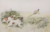 A Near Thing by Jason Partner, 1978, watercolour, sold Nov 2022