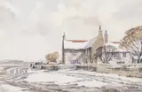 Snow at Salthouse by George Sear, watercolour, sold Nov 2022