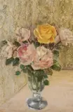 Yellow Roses by Violeta Maslarova, pastel, sold Nov 2022
