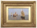 Barche da Pesca by Antonietta Brandeis, oil on panel, sold Nov 2022