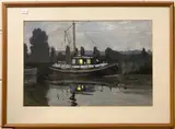 Sailor at dusk by John Owen, Tempera, Sailor at dusk, signed and dated, sold Nov 2022