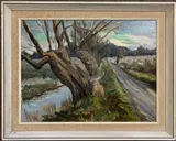 Willows at Eastbridge by Ralph Herring, oil on board, sold Nov 2022
