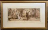 Interior scene by George Cattermole, watercolour, offered Nov 2022